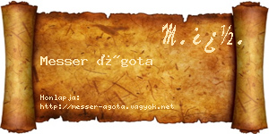 Messer Ágota névjegykártya