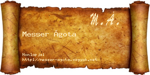 Messer Ágota névjegykártya