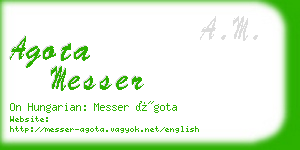 agota messer business card